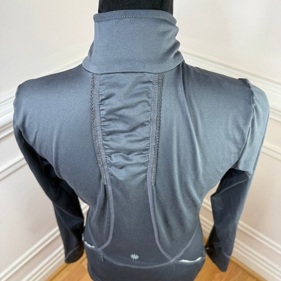 Athleta Quarter Mile 1/4 Zip Pullover Charcoal Gray Size Small - Picture 7 of 10
